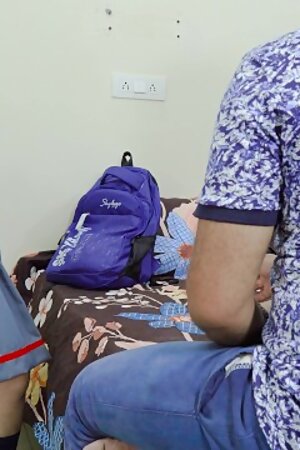 Step-Bro Changed his Mind when Younger Stepsis changes School Uniform in Front of him