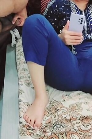 Stepsister Watching Porn on Mobile Caught and Fucked by Stepbrother with Hindi Audio